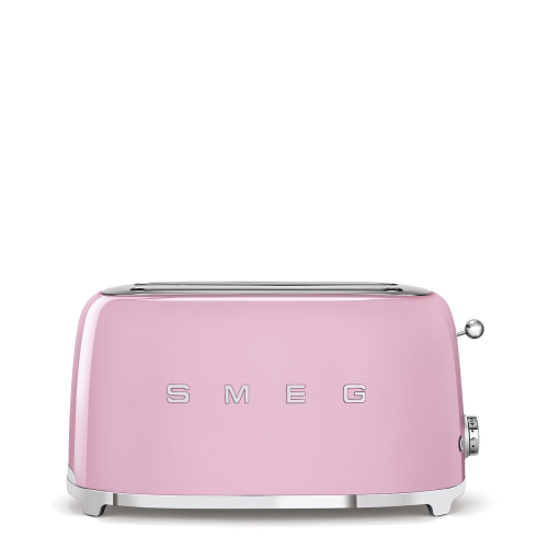 Brödrost, 4 skivor, Långa fack, Rosa - Smeg