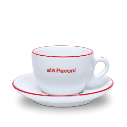 Cappuccinokoppar med fat, 6-pack - La Pavoni