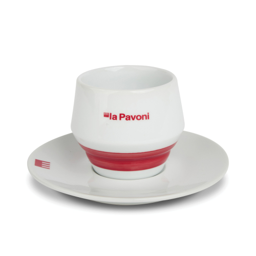 Cappuccinokoppar med fat, 6-pack - La Pavoni