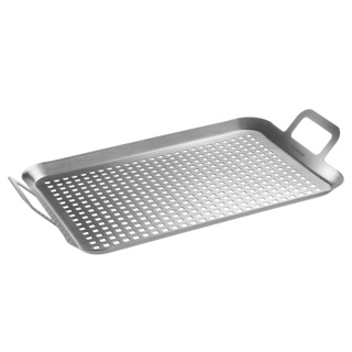 Perforerad grillplatta i rostfritt stål, 43,5 x 25,5 cm - Westmark