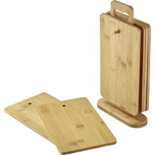 Serveringsbrädor i bambu med ställning, 6-pack - Westmark