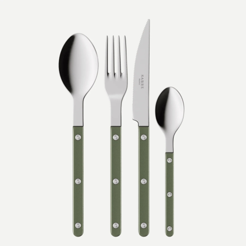 Bestickset, 24 delar, Bistrot Pearly, Dark green - Sabre Paris