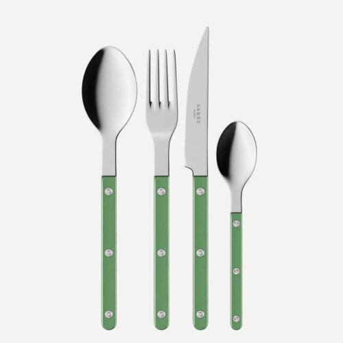 Bestickset, 24 delar, Bistrot Pearly, Garden green - Sabre Paris