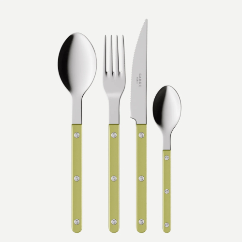 Bestickset, 24 delar, Bistrot Pearly, Moss - Sabre Paris