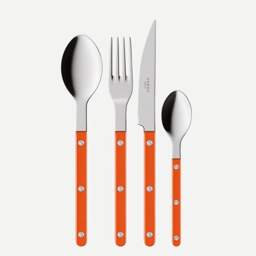 Bestickset, 24 delar, Bistrot Pearly, Orange - Sabre Paris