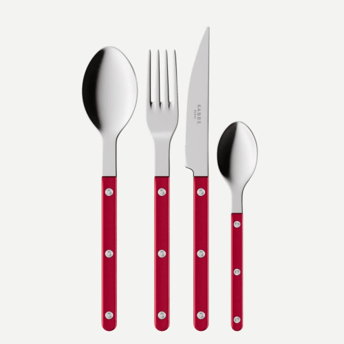 Bestickset, 24 delar, Bistrot Pearly, Red - Sabre Paris