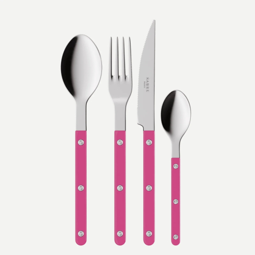 Bestickset, 24 delar, Bistrot, Raspberry - Sabre Paris