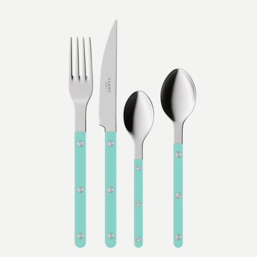 Bestickset, 24 delar, Bistrot, Turquoise - Sabre Paris