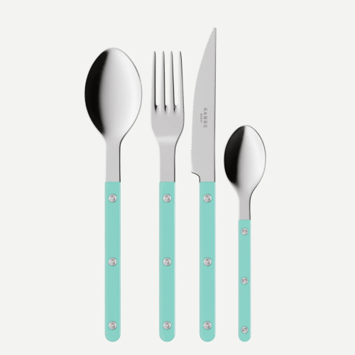 Bestickset, 24 delar, Bistrot, Turquoise - Sabre Paris