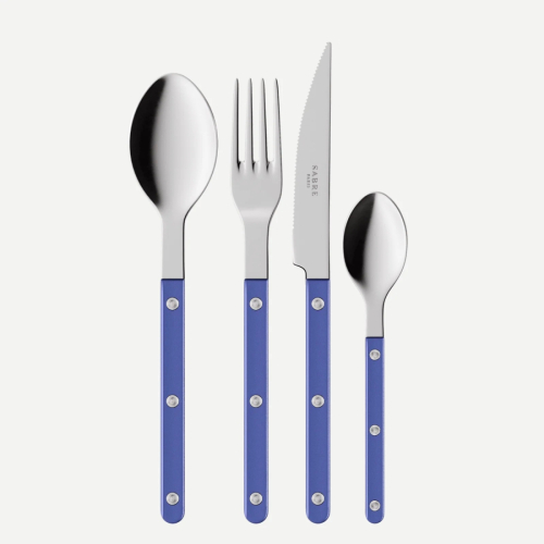 Bestickset, 4 delar, Bistrot Pearly, Lapis blue - Sabre Paris