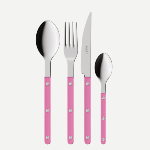 Bestickset, 4 delar, Bistrot Pearly, Pink - Sabre Paris