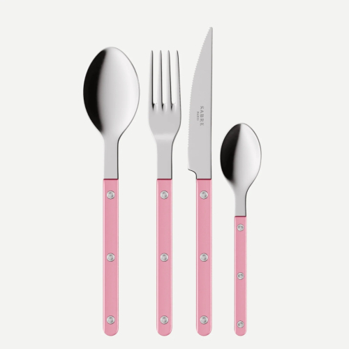 Bestickset, 4 delar, Bistrot Pearly, Soft pink - Sabre Paris