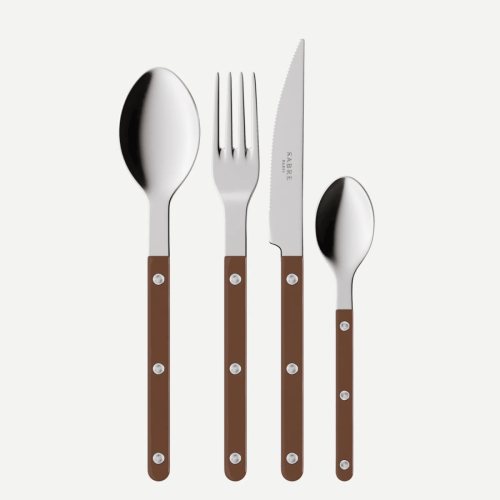 Bestickset, 4 delar, Bistrot, Chocolate - Sabre Paris