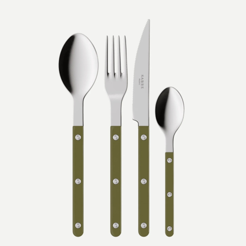 Bestickset, 4 delar, Bistrot, Green fern - Sabre Paris