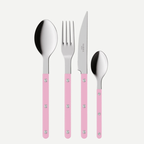 Bestickset, 4 delar, Bistrot, Pink - Sabre Paris
