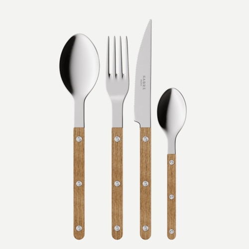 Bestickset, 4 delar, Bistrot Teak - Sabre Paris