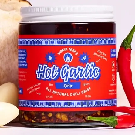 Hot Garlic Chili crisp (Spicy), 170 g - Mama Teav's