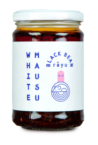 Black Bean Rãyu, krispig chiliolja med svarta bönor & miso, 240 g – White Mausu