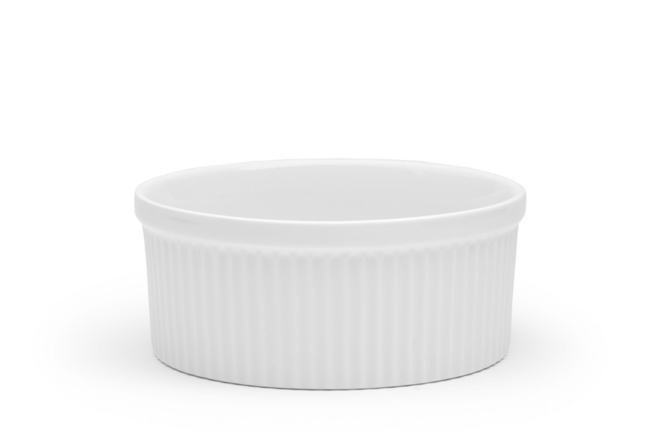 Suffléskål, räfflad 200 mm - Patina