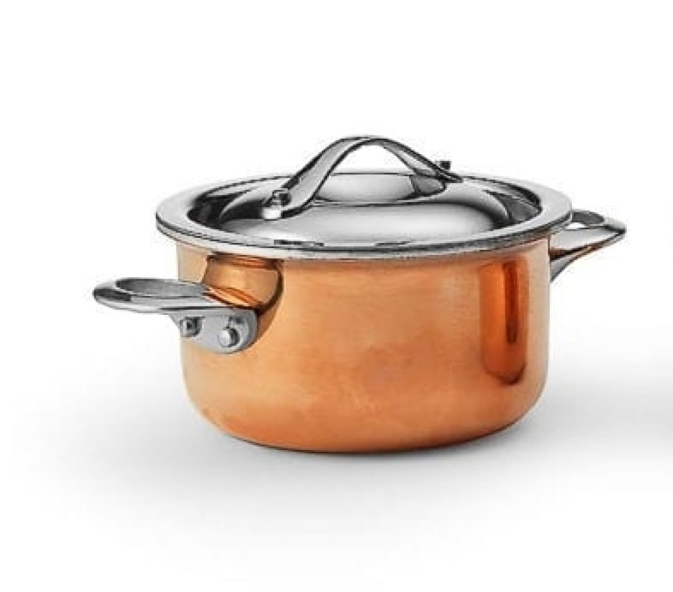 Kittel i koppar, 10 cm, Mini - Patina i gruppen Matlagning / Kastruller & Grytor / Kastruller hos The Kitchen Lab (1069-12985)