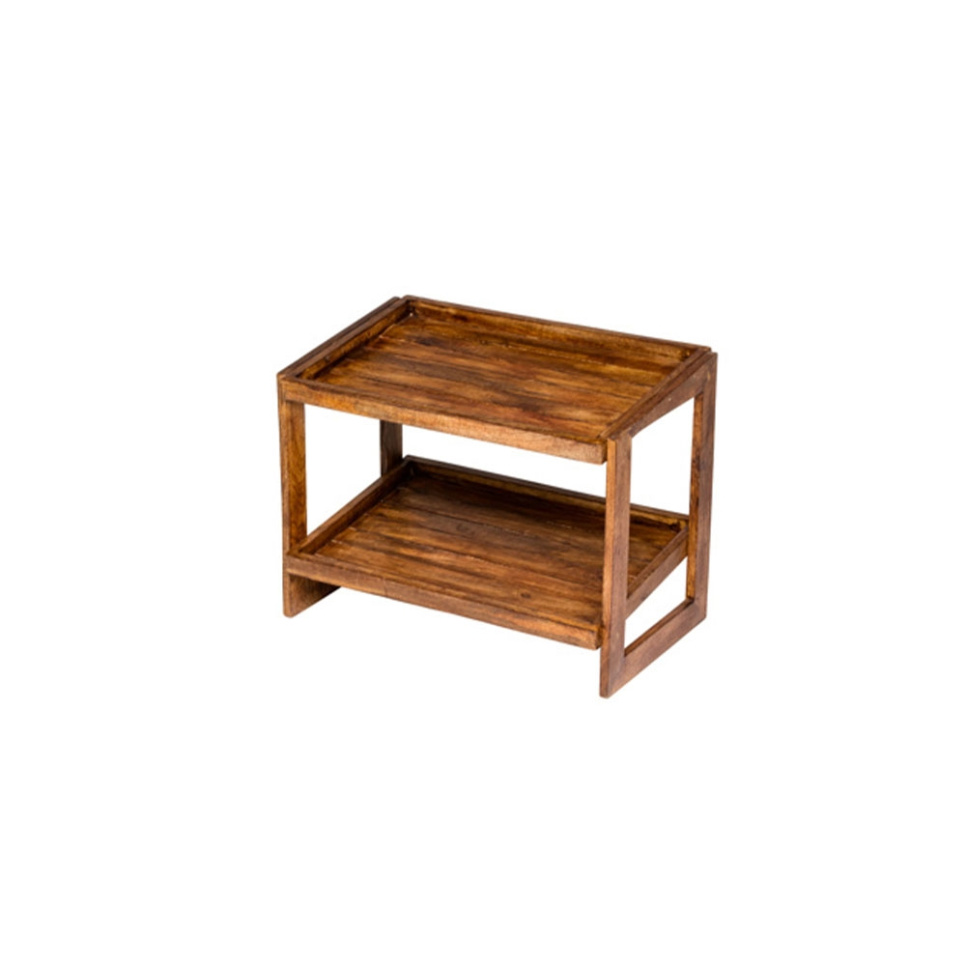 Buffébord i Mangoträ med Två Våningar- Patina i gruppen Dukning / Annat för Dukning & Servering / Specialartiklar hos The Kitchen Lab (1069-31781)