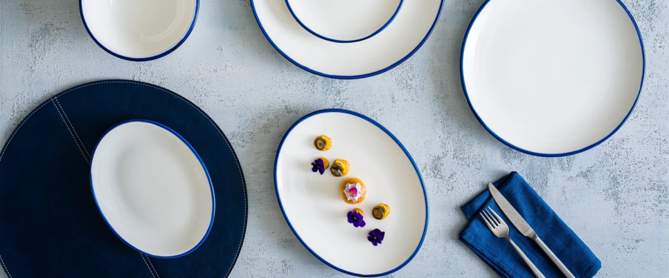 Djup tallrik 24 cm, Gourmet Linea Blue - Bonna
