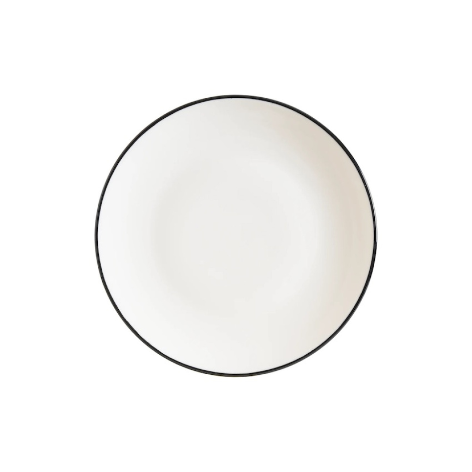 Tallrik 25 cm, Gourmet Linea Black - Bonna i gruppen Dukning / Tallrikar, Skålar & Fat / Tallrikar hos KitchenLab (1069-31844)