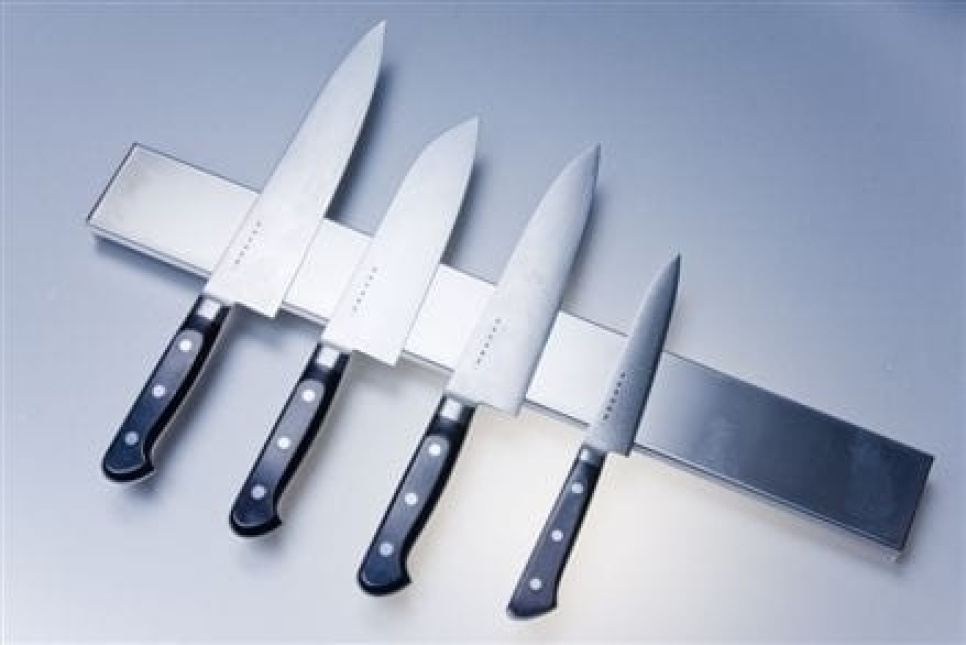 Knivlist i rostfritt stål, 75 cm - Satake i gruppen Matlagning / Köksknivar / Knivförvaring / Knivlister hos KitchenLab (1070-10515)