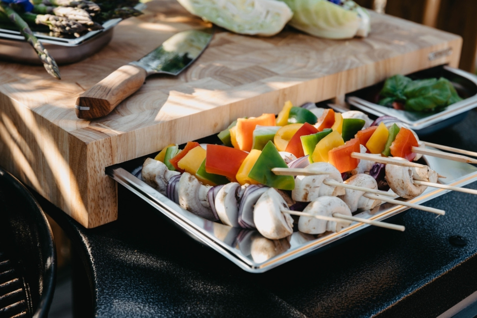 Skärbräda med 3 bleck, 48x32 cm - Continenta