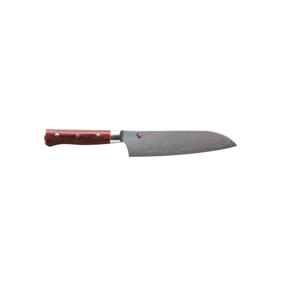 Santoku, 18cm, Flame Damascus - Mcusta/Zanmai i gruppen Matlagning / Köksknivar / Santokuknivar hos KitchenLab (1070-17360)