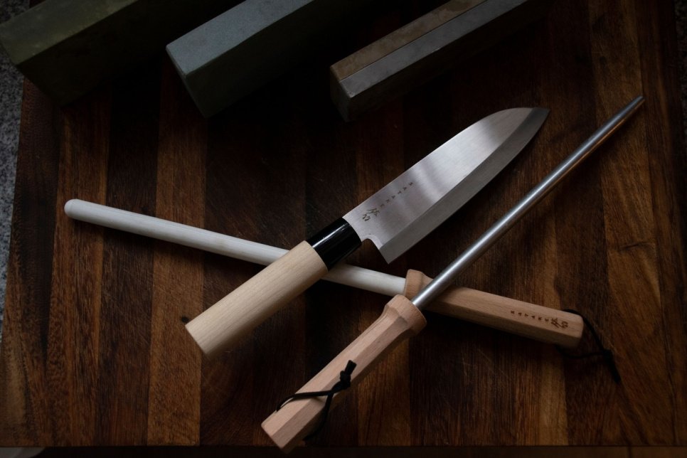 Diamantbryne med trähandtag, 23 cm - Satake