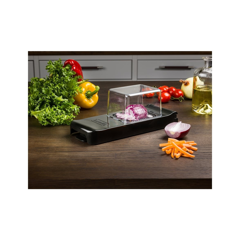 Hackare / Skärare med uppsamlare, Svart - Alligator