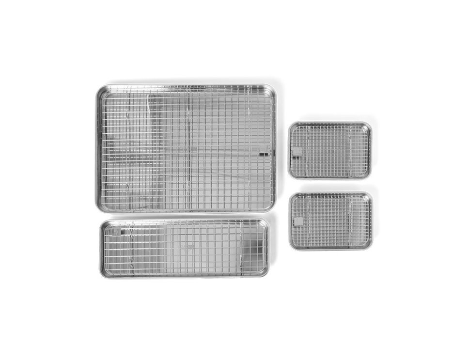 Gastrobleck/Plåt med Galler, 4-pack - Culimat i gruppen Matlagning / Formar & Kantiner / Bleck & plåtar hos The Kitchen Lab (1070-36174)