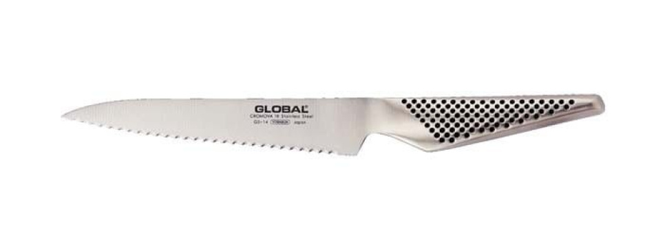 Allkniv GS-14, 15cm, vågtandad - Global i gruppen Matlagning / Köksknivar / Allknivar hos KitchenLab (1073-10453)