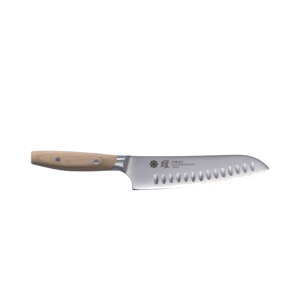 Santoku-kniv, olivslipad, 18 cm - Yaxell YO-U i gruppen Matlagning / Köksknivar / Santokuknivar hos The Kitchen Lab (1073-20028)