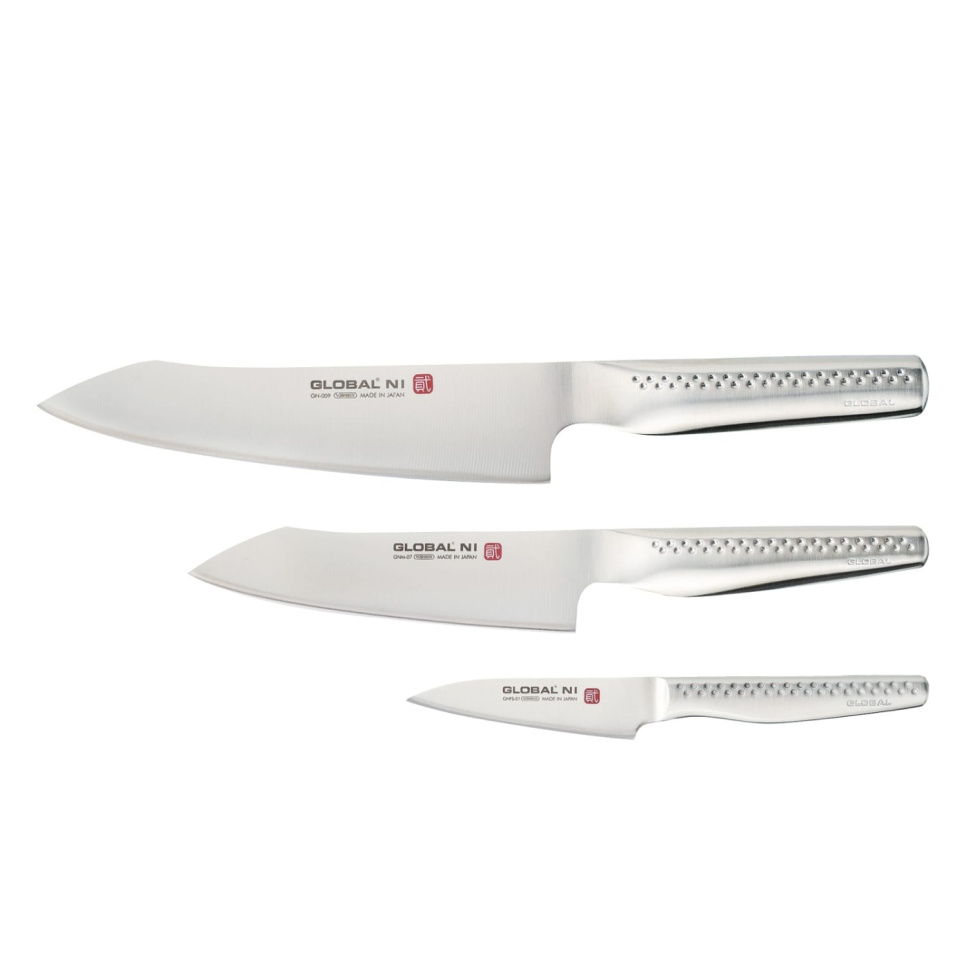 Global knivset 3 delar, GN-009, GNM-07, GNFS-01 i gruppen Matlagning / Köksknivar / Knivset hos The Kitchen Lab (1073-20306)