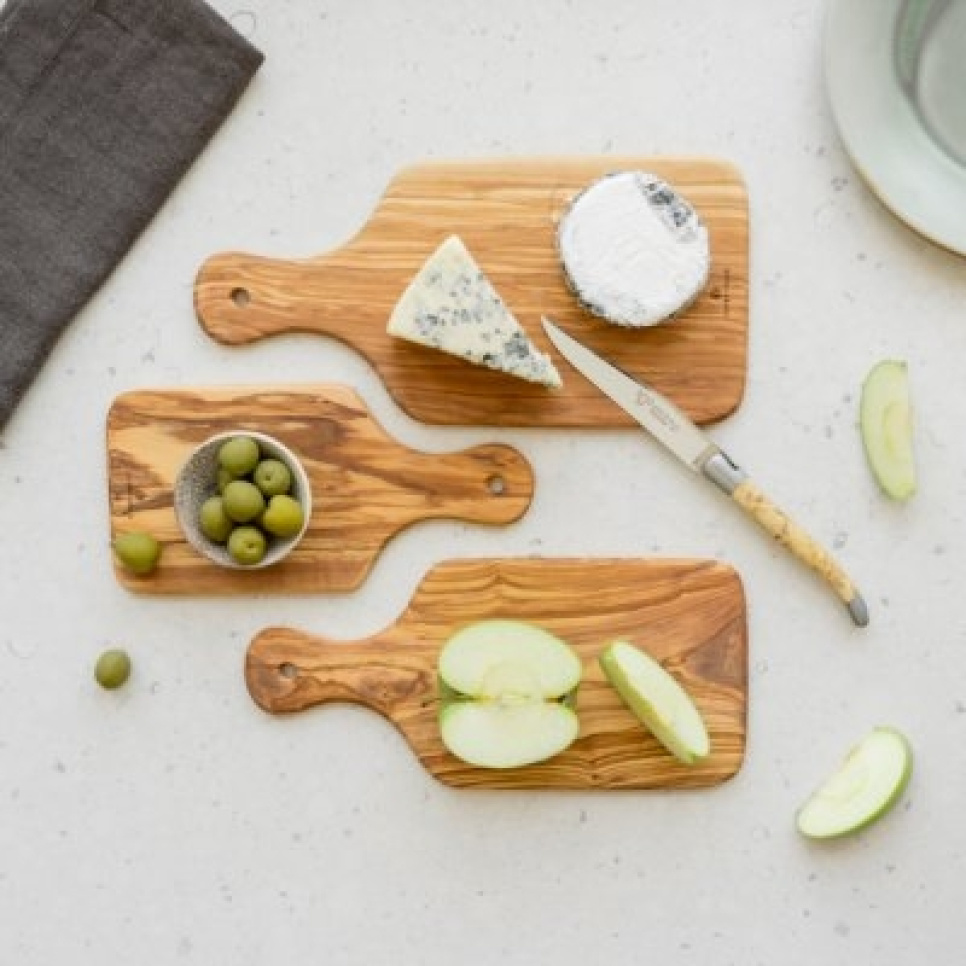 Skärbräda/uppläggningsfat med handtag, Olivträ, 26cm - Zassenhaus