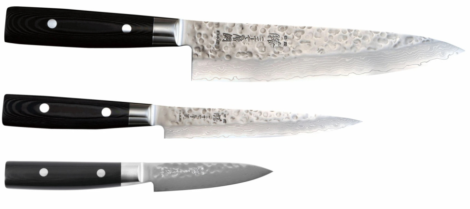 Knivset 3 delar Kockkniv 20cm + Allkniv 15cm + Skalkniv 10cm, Zen - Yaxell i gruppen Matlagning / Köksknivar / Knivset hos The Kitchen Lab (1073-32750)