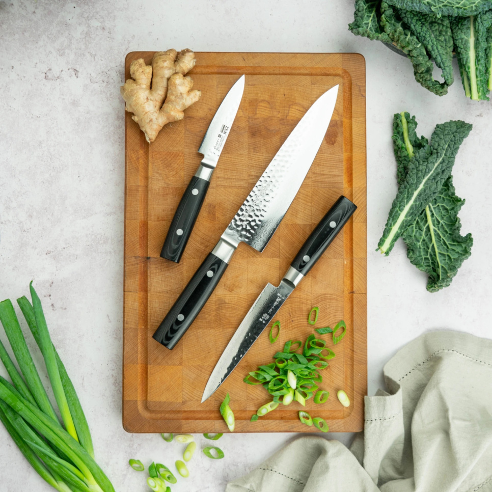 Knivset 3 delar Kockkniv 20cm + Allkniv 15cm + Skalkniv 10cm, Zen - Yaxell Knivset 3 delar Kockkniv 20cm + Allkniv 15cm + Skalkniv 10cm, Zen - Yaxell