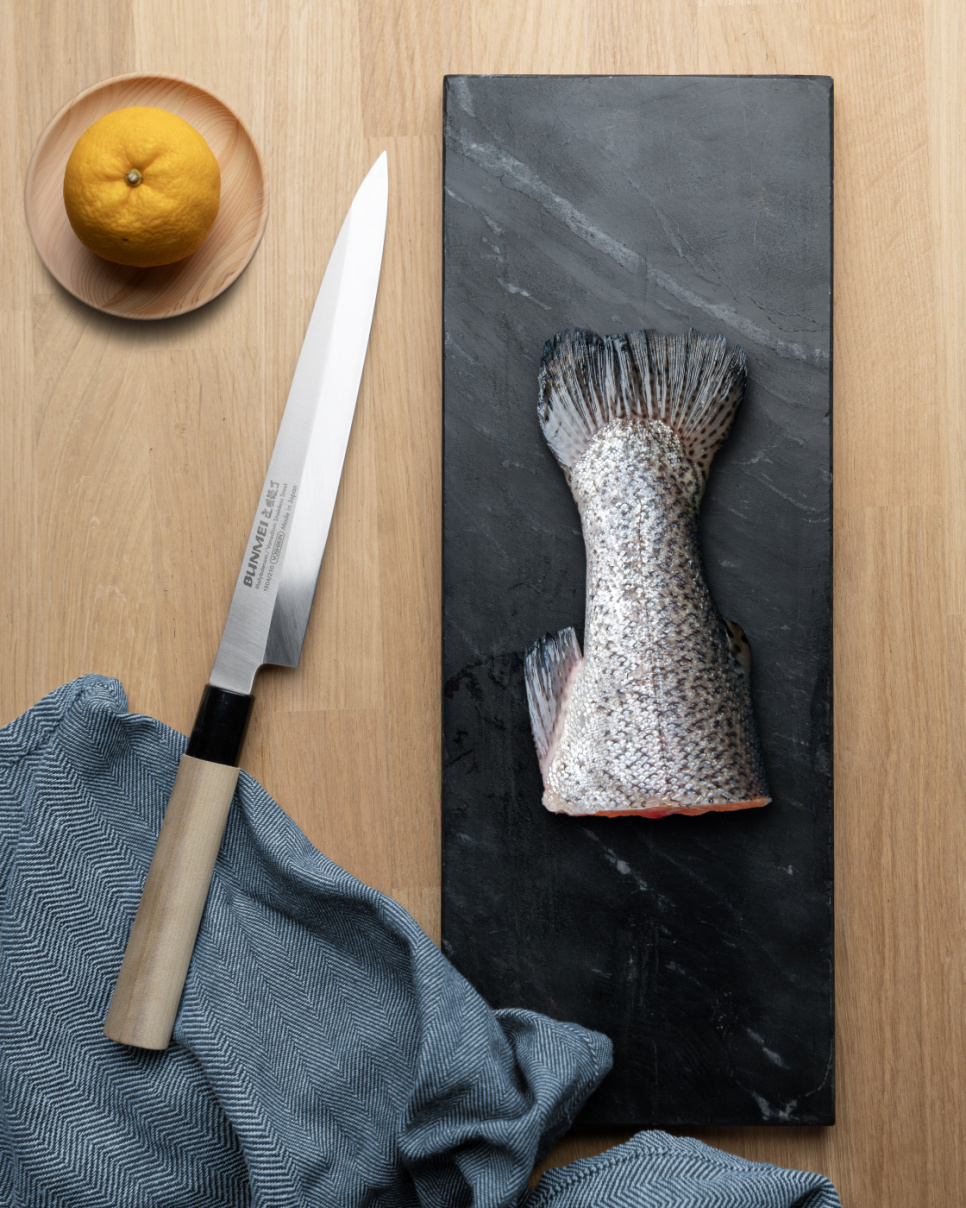 Yanagi Sashimikniv, 21 cm, enkelslipad - Bunmei