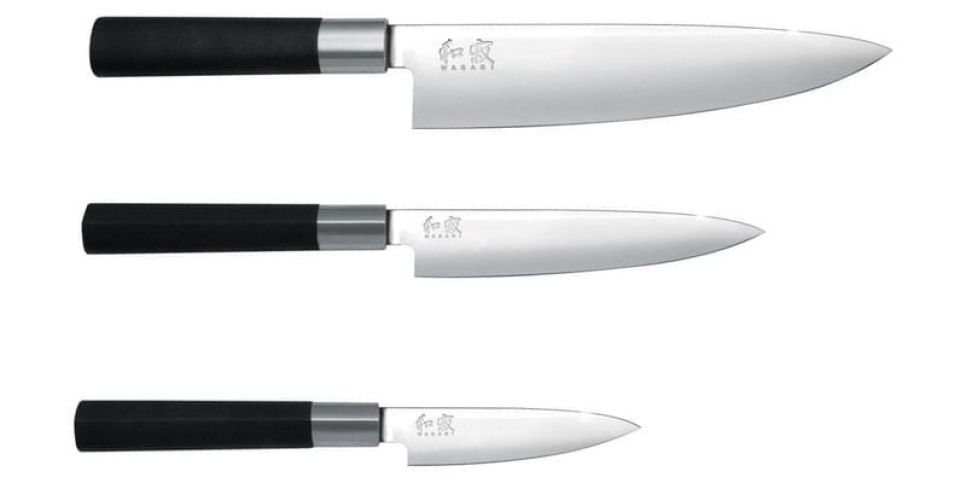 Knivset i 3 delar - KAI Wasabi Black i gruppen Matlagning / Köksknivar / Knivset hos KitchenLab (1074-13965)