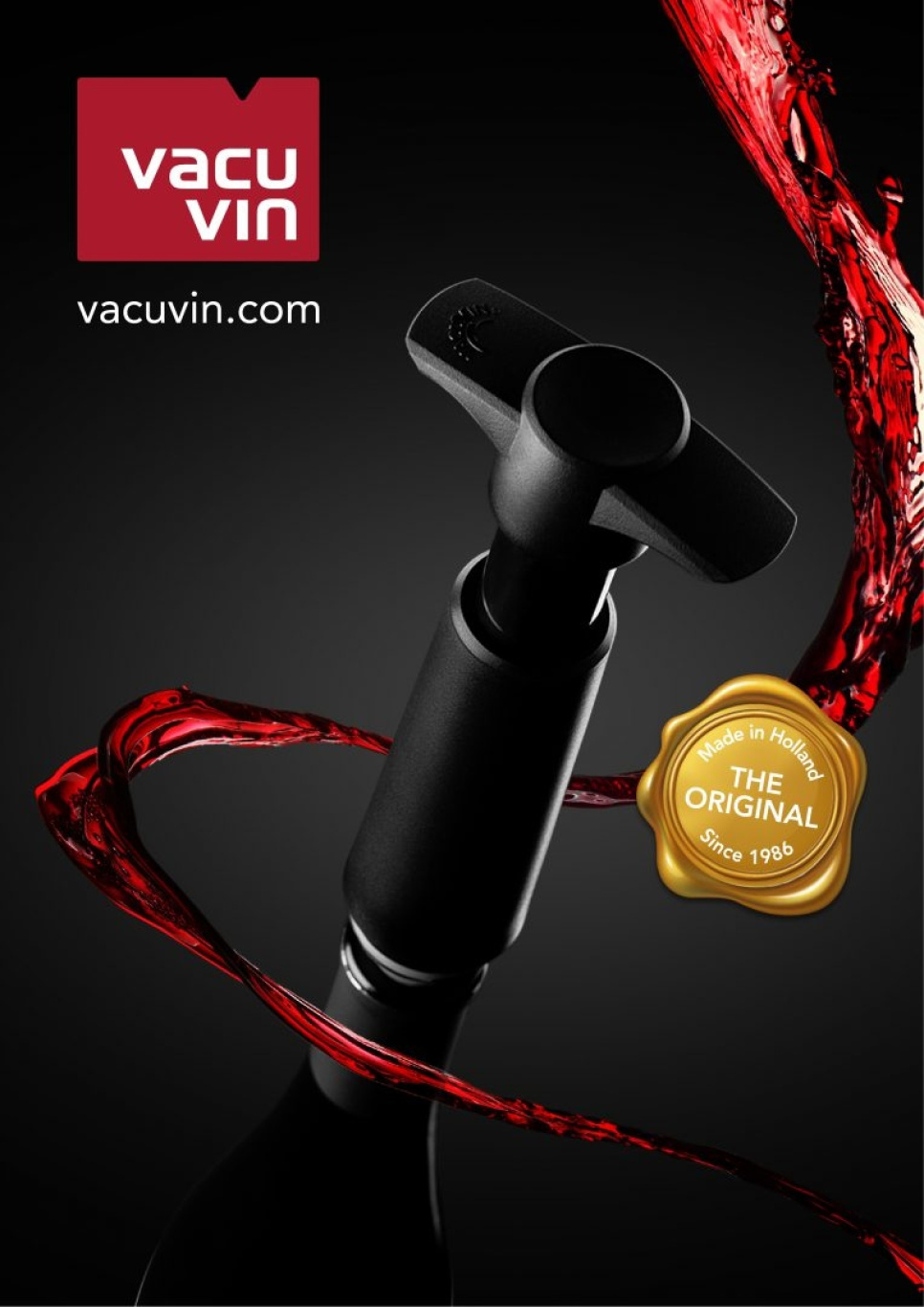 Wine Saver, svart - Vacuvin