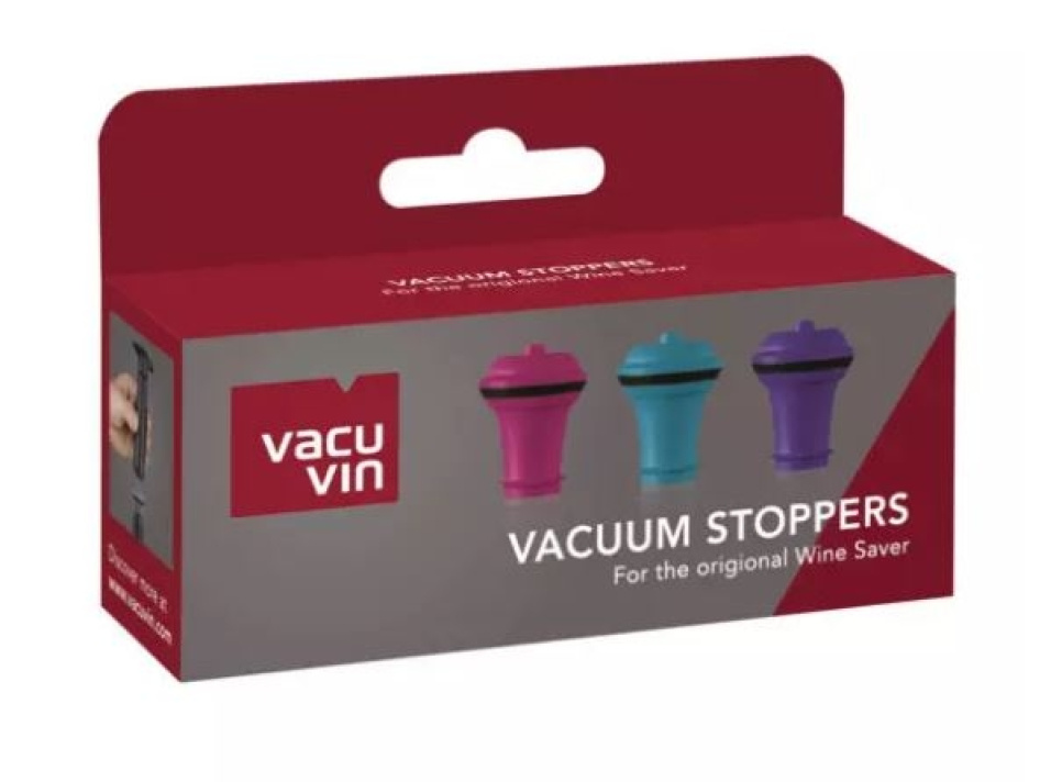 Wine Stoppers i olika färger, 3-pack - Vacuvin