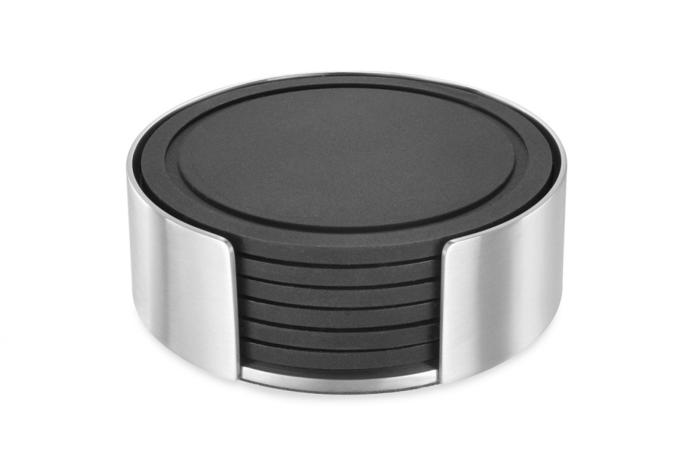 Glasunderlägg med ställ, 6-pack - Zack