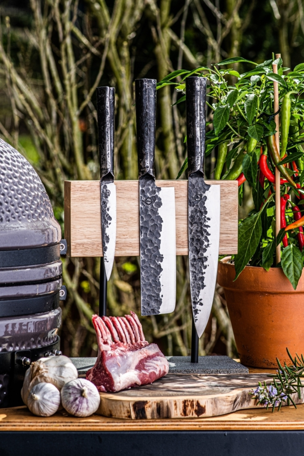 Magnetiskt knivblock i ek - Style de Vie