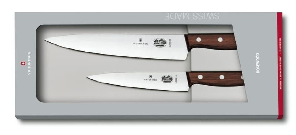 Köksknivsset, 2 delar trähandtag - Victorinox i gruppen Matlagning / Köksknivar / Knivset hos KitchenLab (1090-23189)