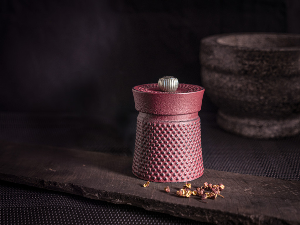 Pepparkvarn, 8 cm, Bali, Gjutjärn, Röd - Peugeot
