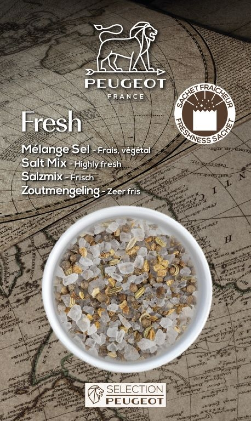 Saltmix till kvarn, Fresh, 135g - Peugeot i gruppen Matlagning / Kryddor & Smaksättare / Salt hos The Kitchen Lab (1090-35445)