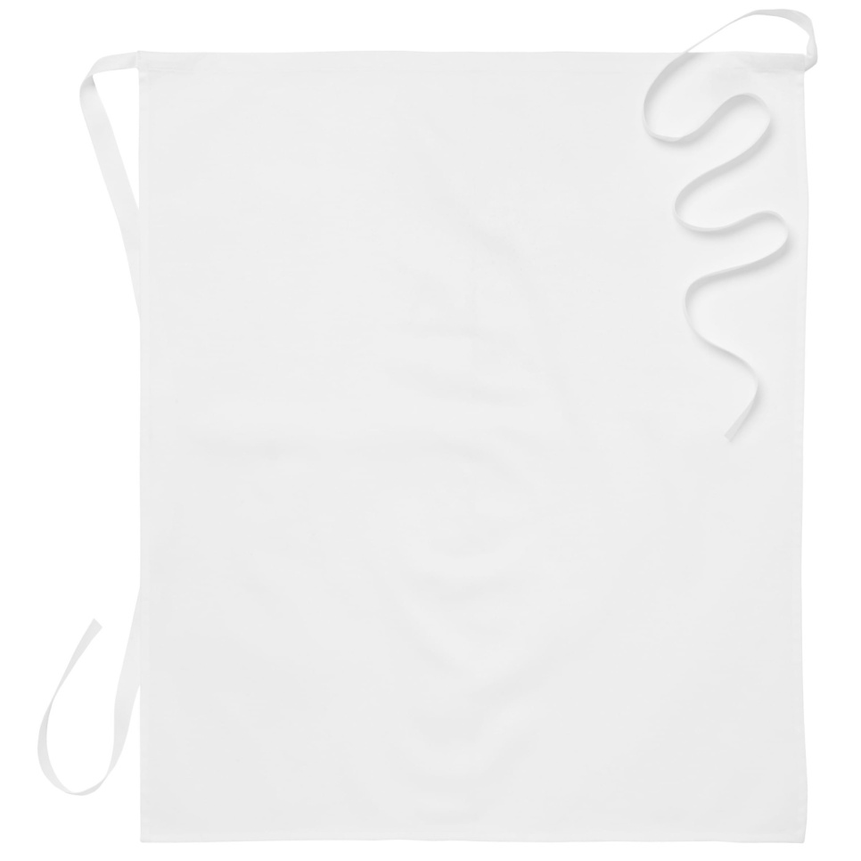 Midjeförkläde 75x85cm, 100% bomull, vitt - Segers