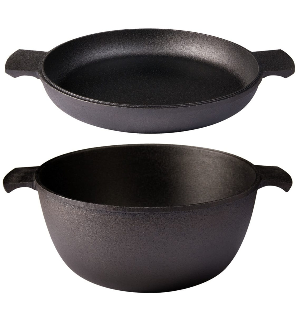 Gryta 4,5 liter + Stekpanna 27 cm - Skeppshult i gruppen Matlagning / Kastruller & Grytor / Grytor hos KitchenLab (1146-14117)